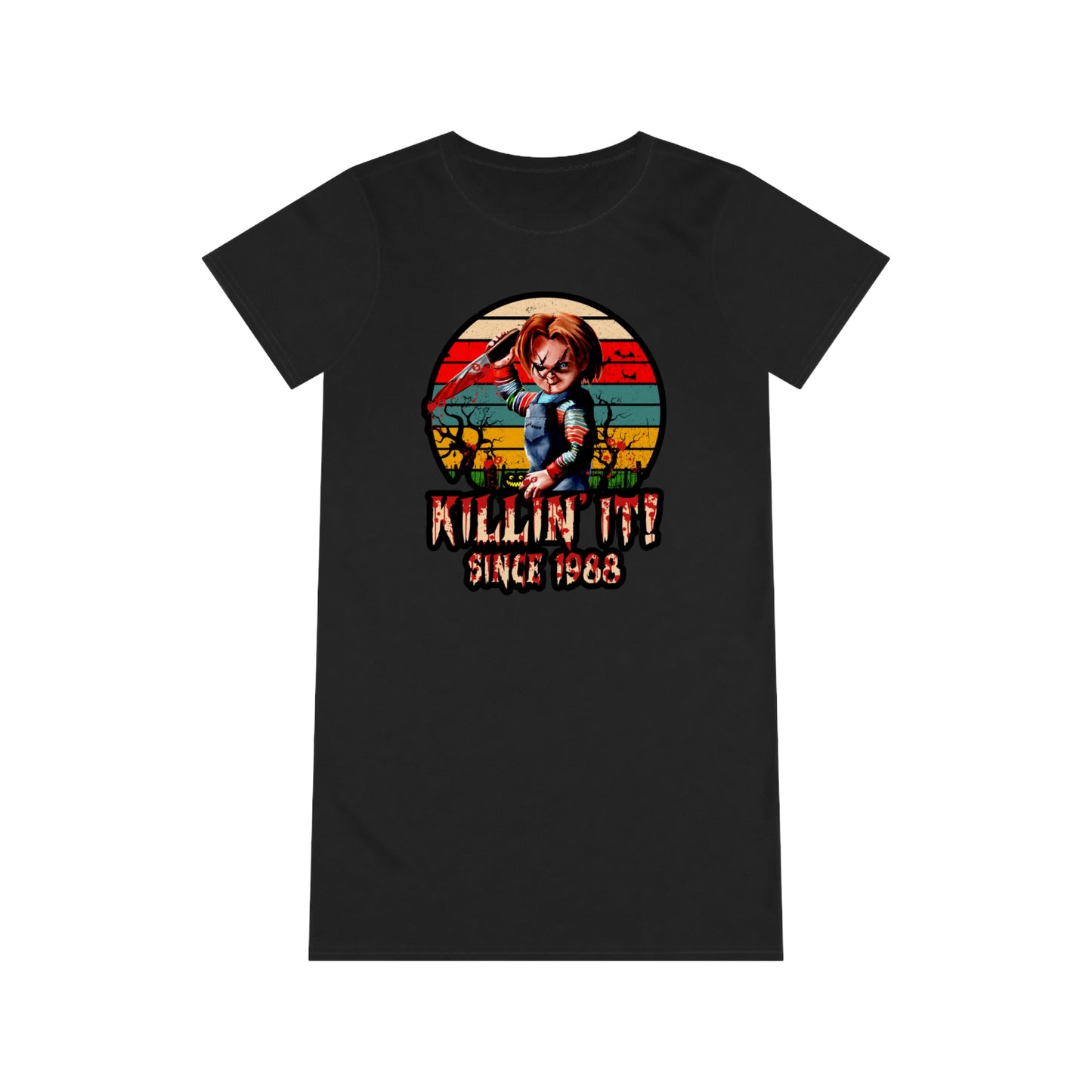 Killing it Horror Slasher Movie Fan Tshirt Dress - Eva Jean & Co