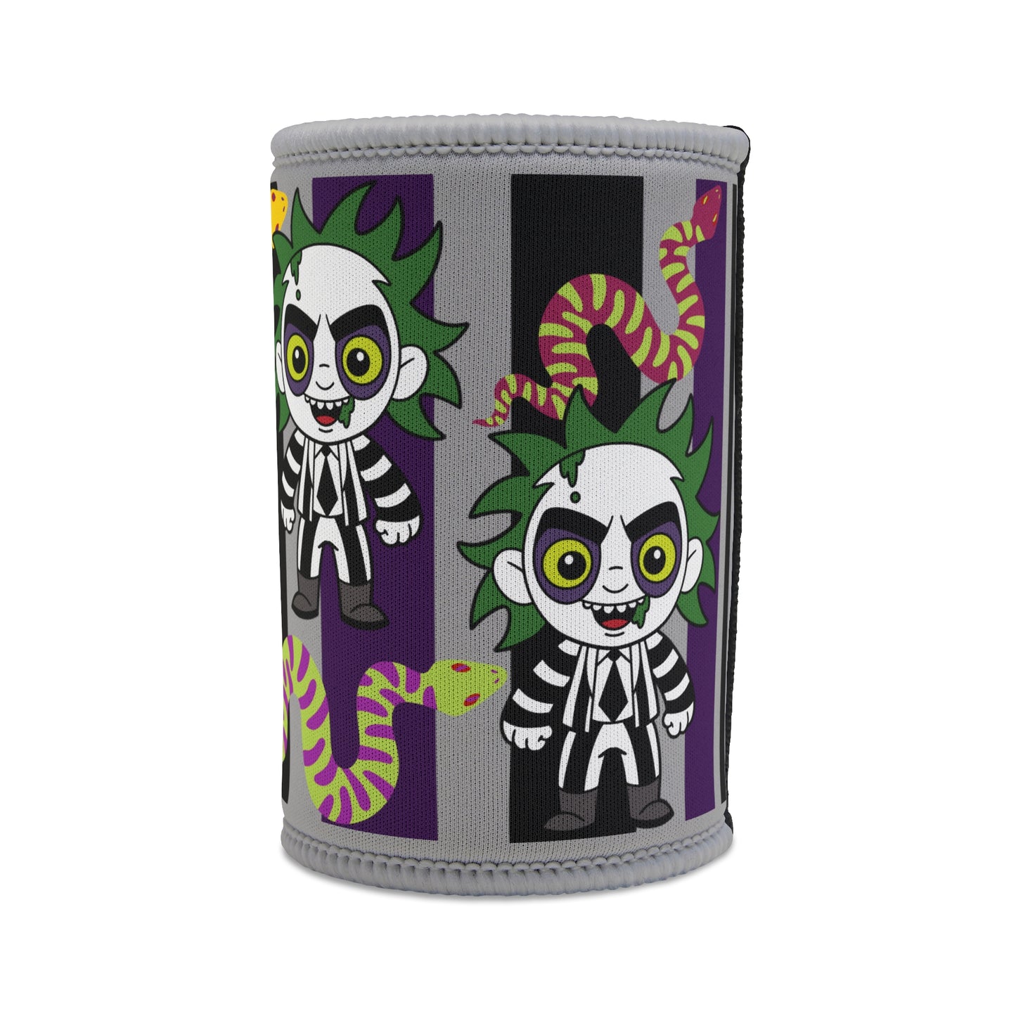 BeetleJuice Inspired Stubby Cooler Design 2 - Eva Jean & Co