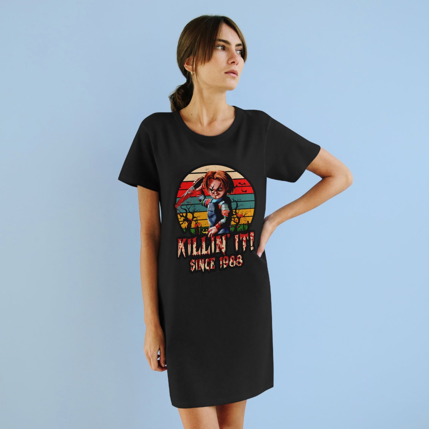 Killing it Horror Slasher Movie Fan Tshirt Dress - Eva Jean & Co