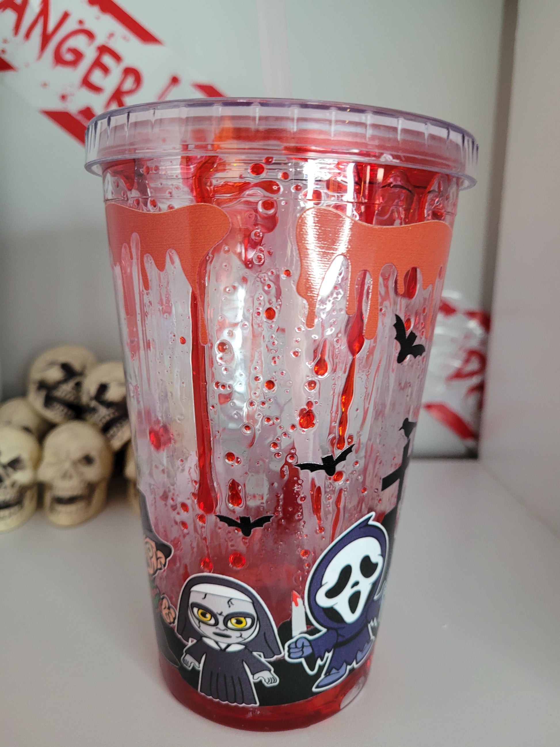 Halloween Blood Drip Tumbler For Horror Movie Fans