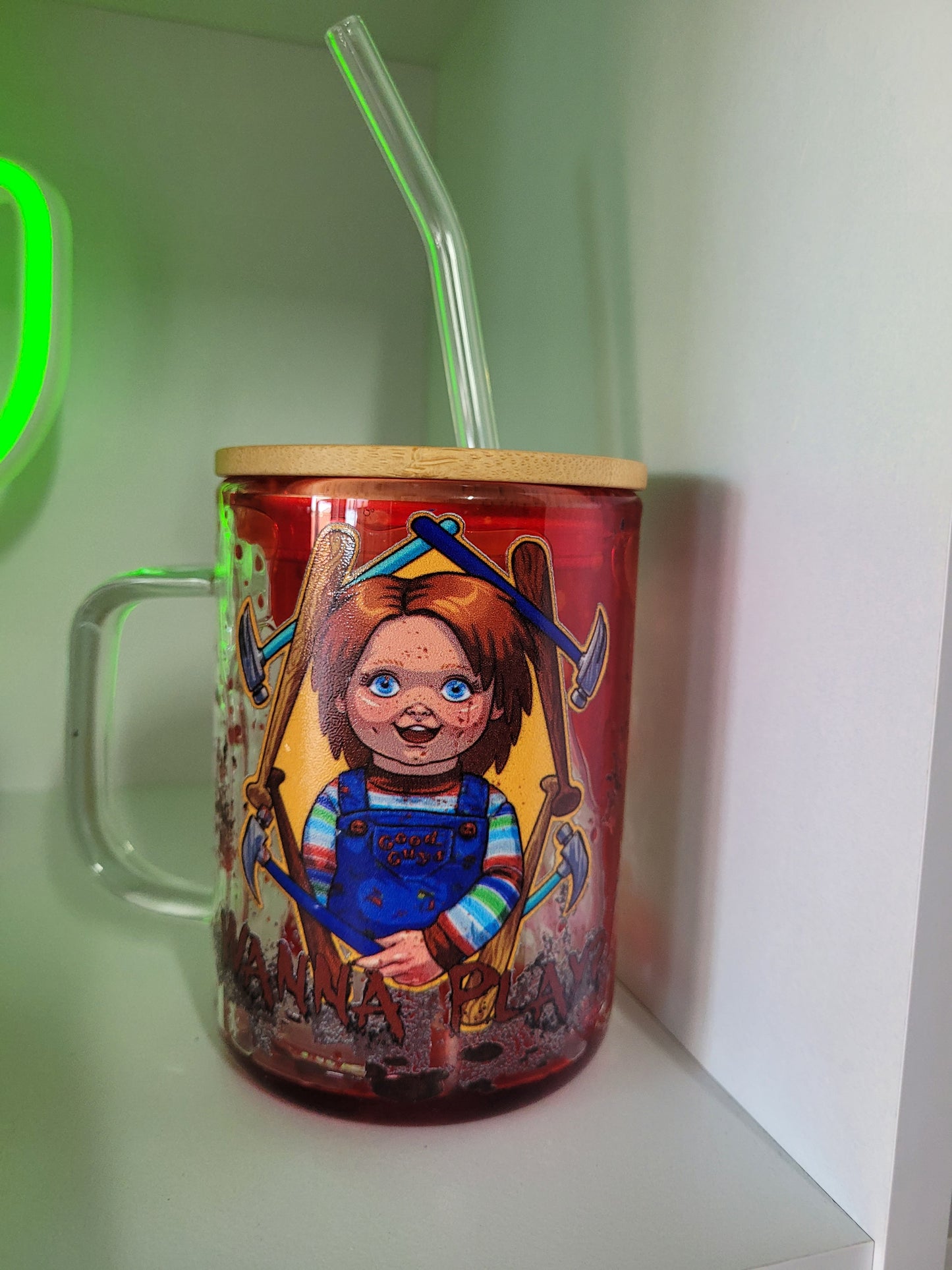 Chucky Blood Drip Mug With Lid - Eva Jean & Co