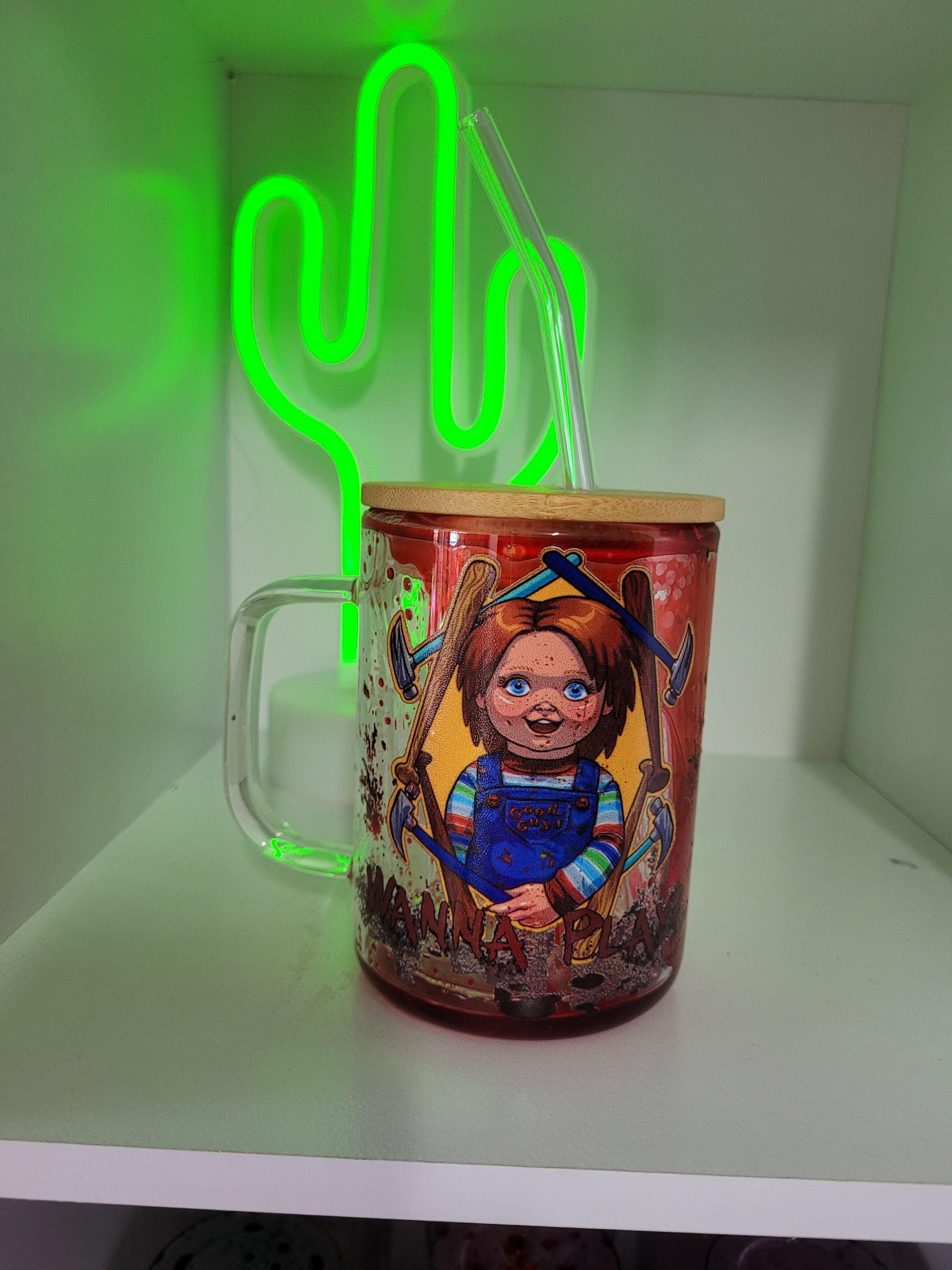 Chucky Blood Drip Mug With Lid - Eva Jean & Co