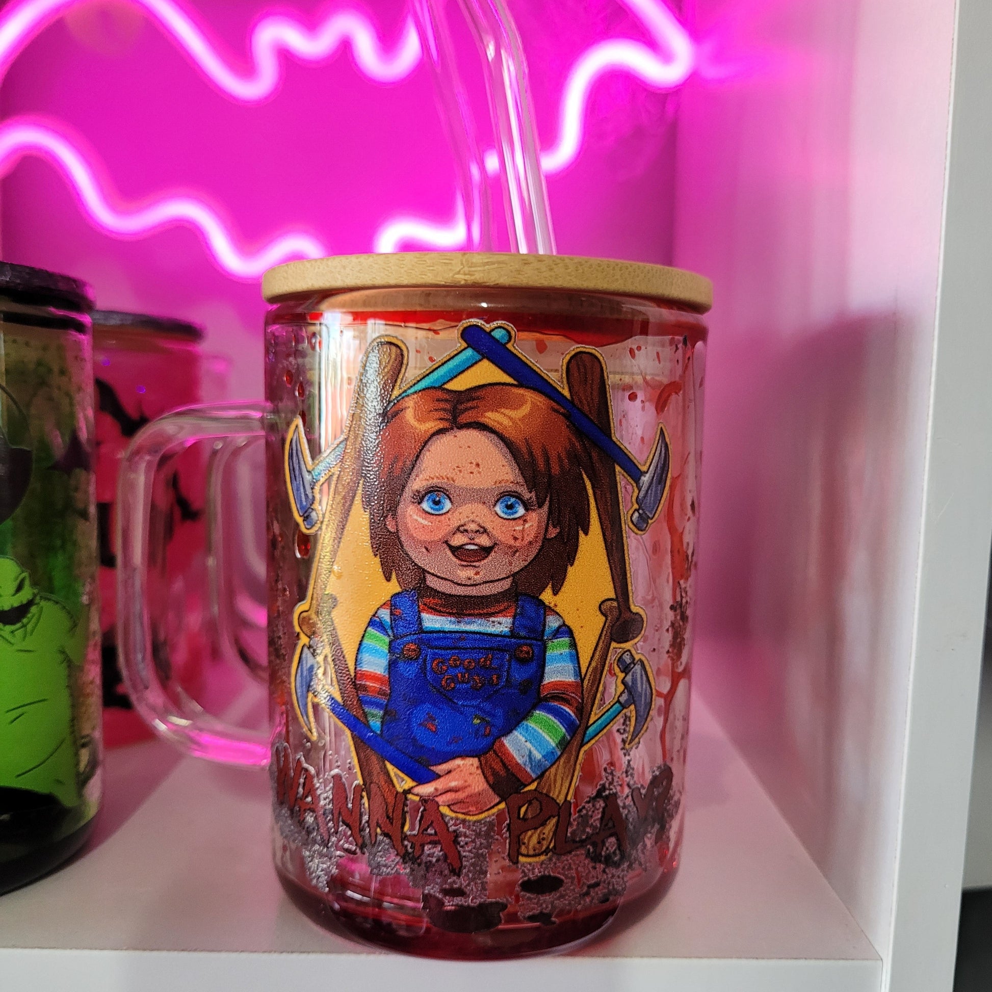 Chucky Blood Drip Mug With Lid - Eva Jean & Co