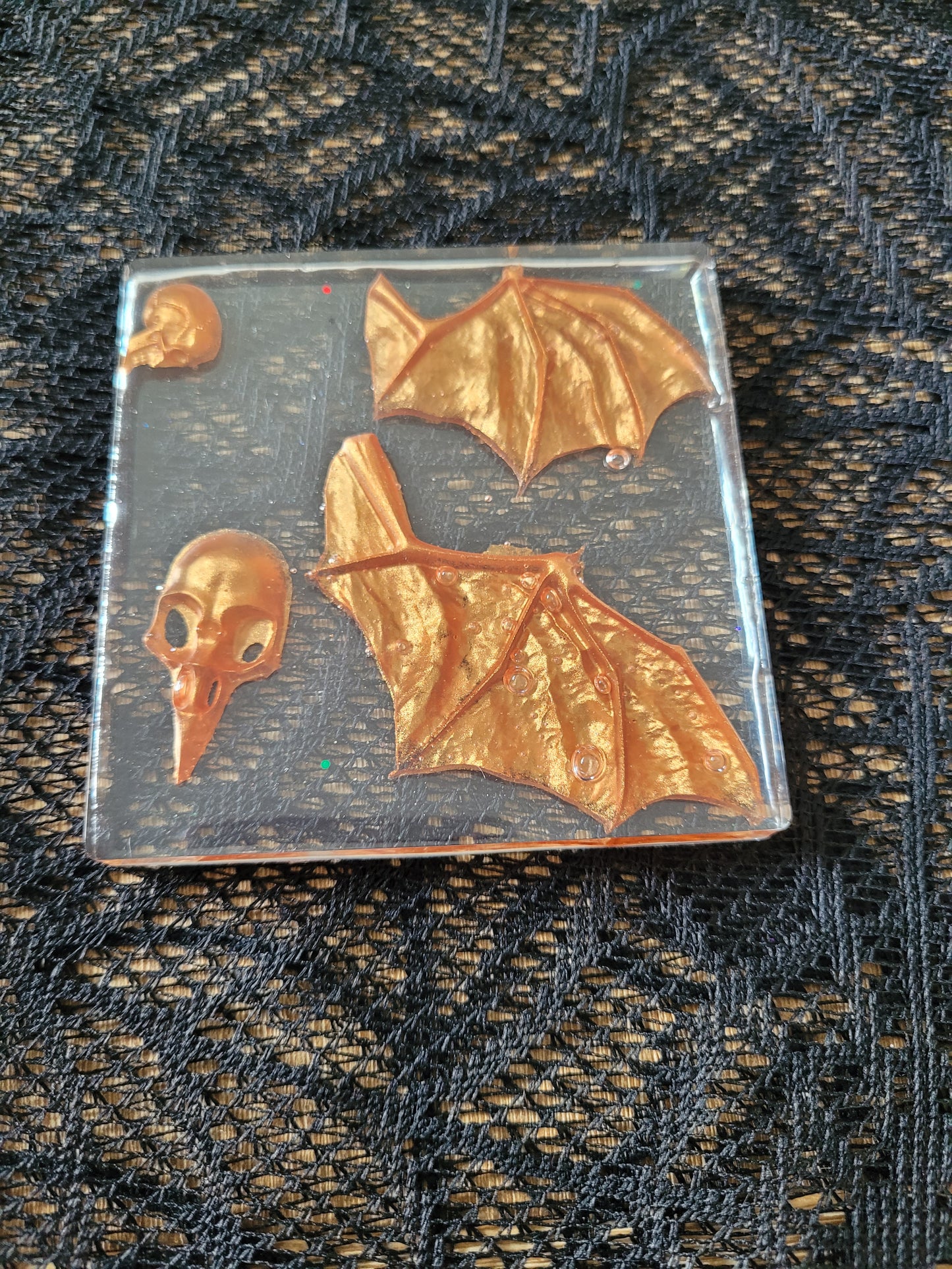 Skeleton Resin Coaster Pack and Stand - Eva Jean & Co