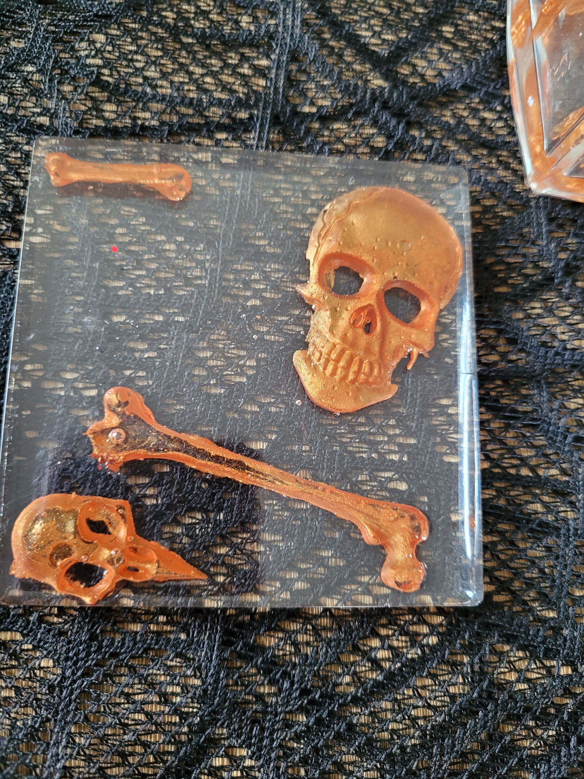 Skeleton Resin Coaster Pack and Stand - Eva Jean & Co