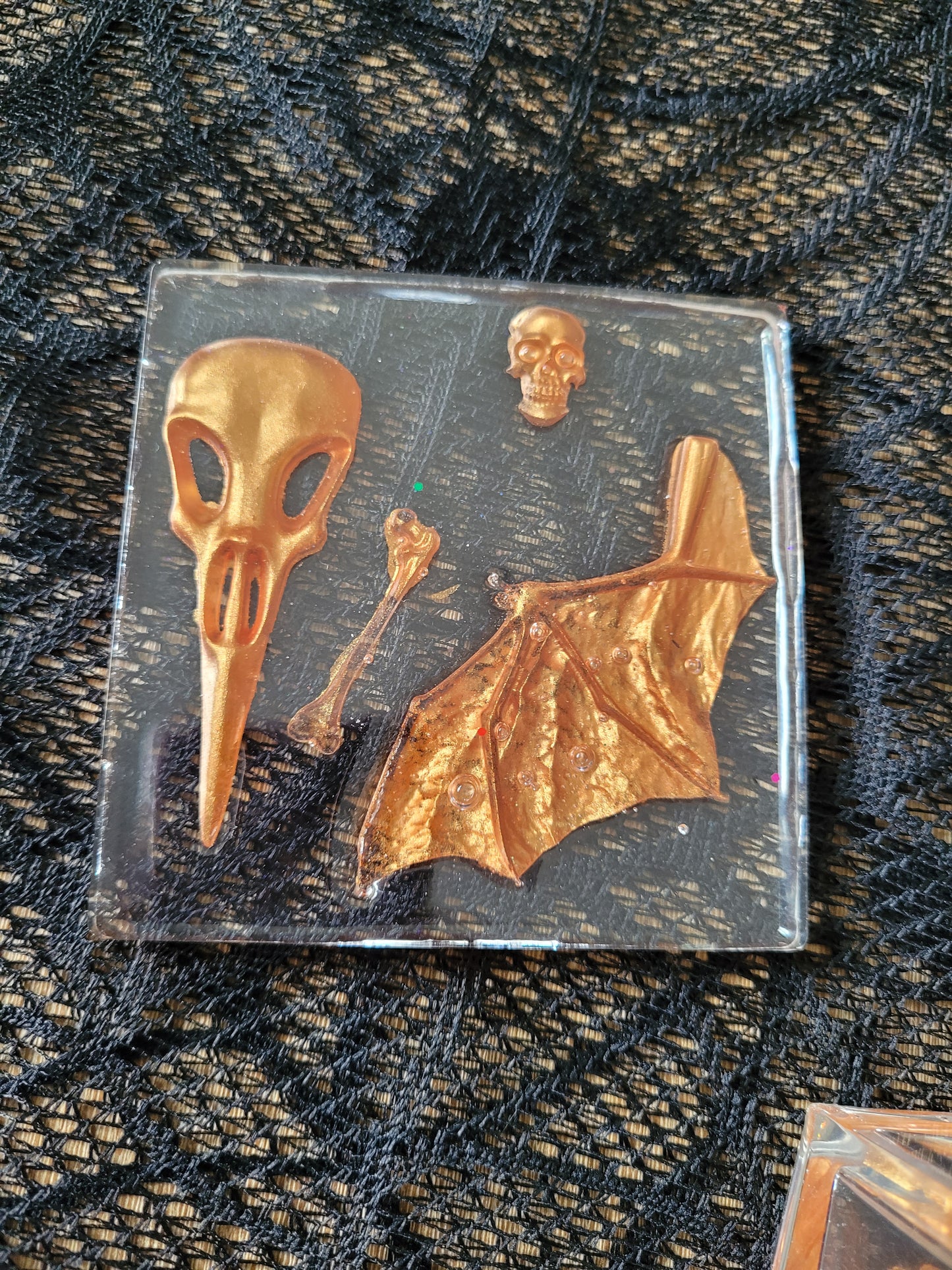 Skeleton Resin Coaster Pack and Stand - Eva Jean & Co