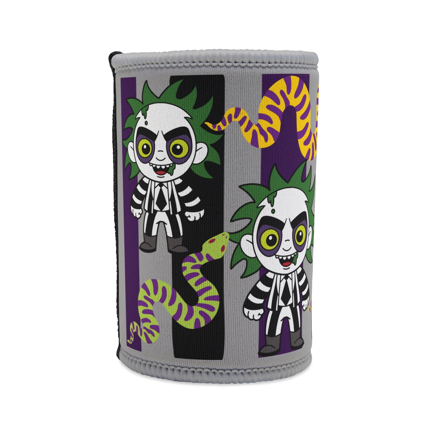 BeetleJuice Inspired Stubby Cooler Design 2 - Eva Jean & Co