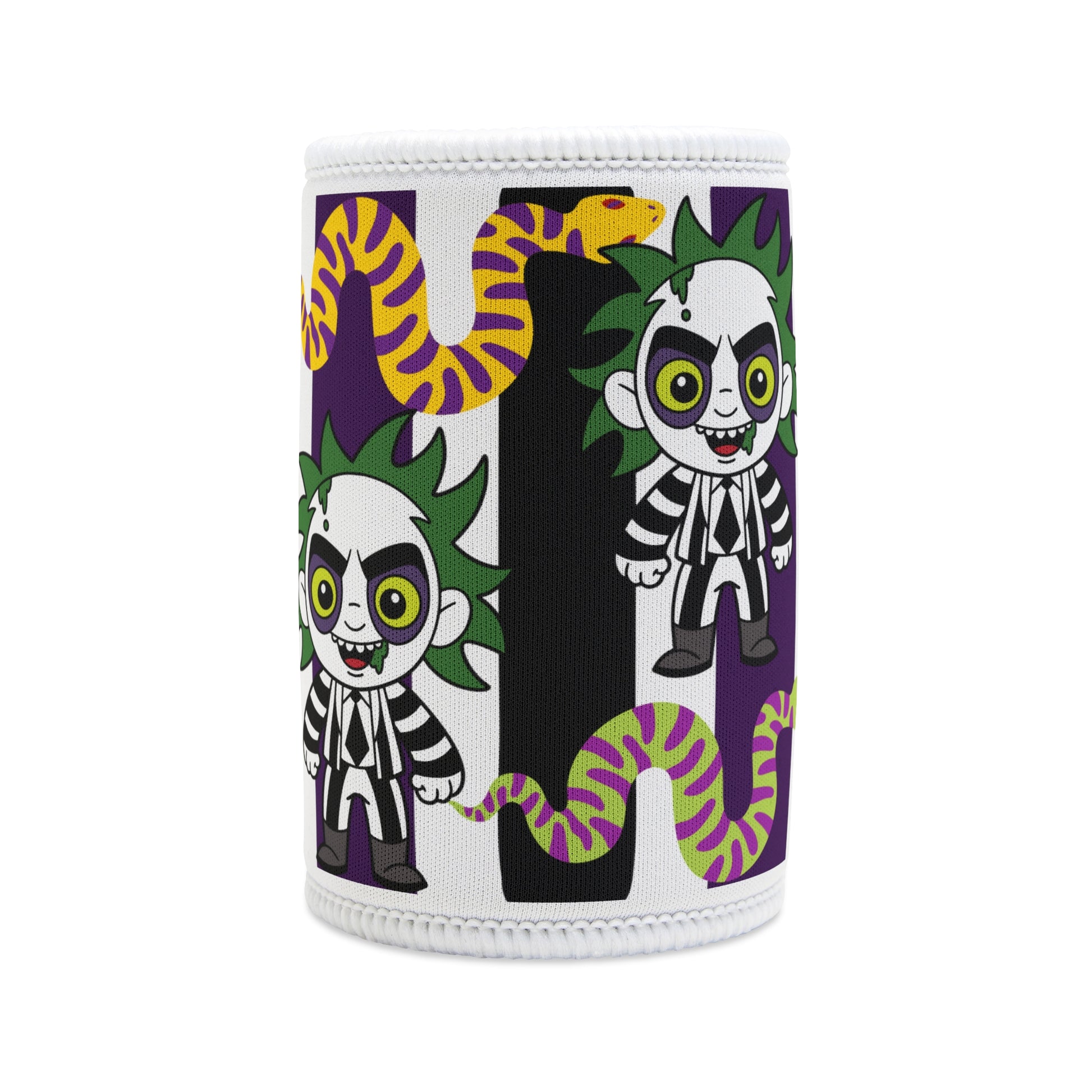 Beetlejuice-inspired Stubby Cooler - Eva Jean & Co