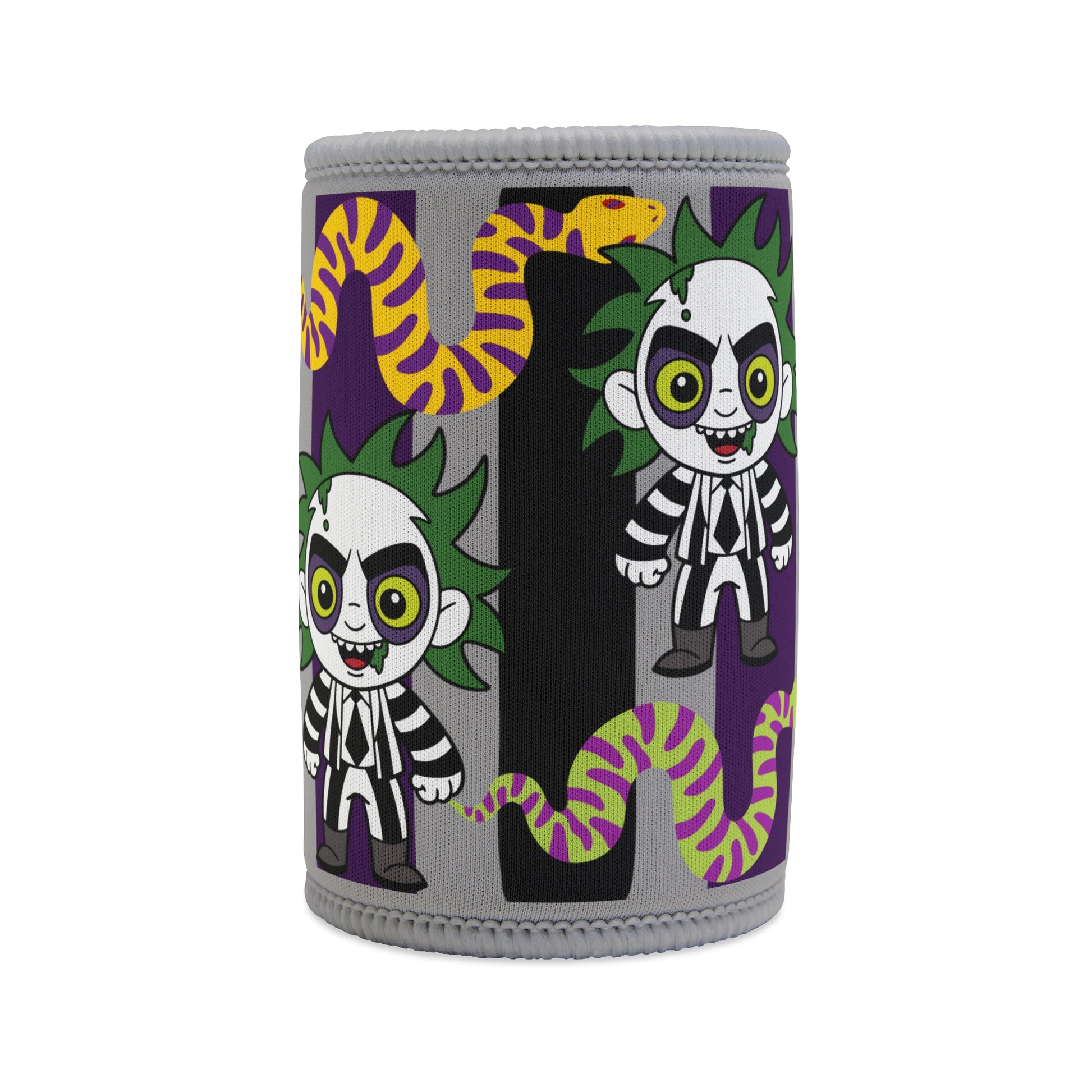 BeetleJuice Inspired Stubby Cooler Design 2 - Eva Jean & Co