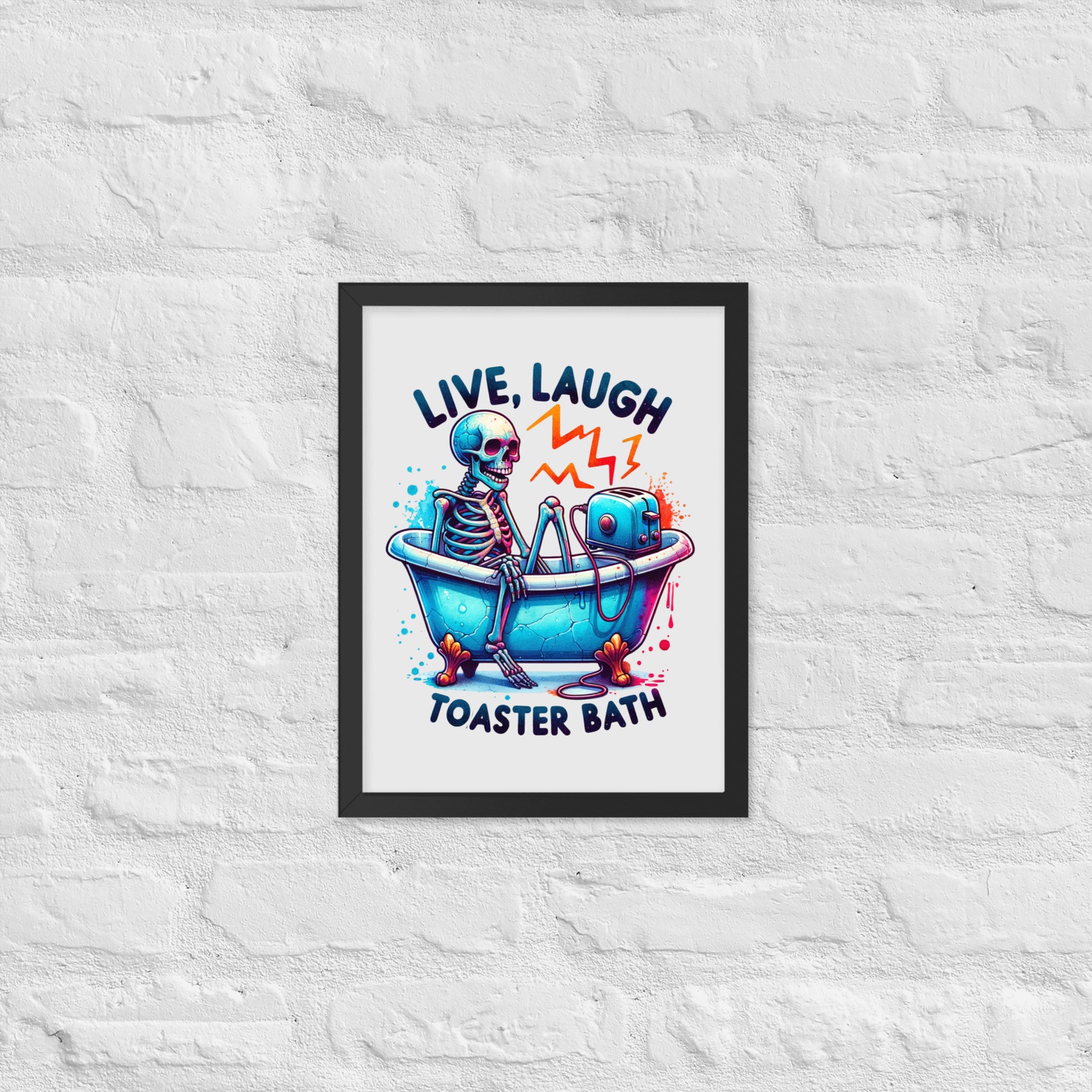 "Live Laugh Toaster Bath" Framed Picture - Eva Jean & Co