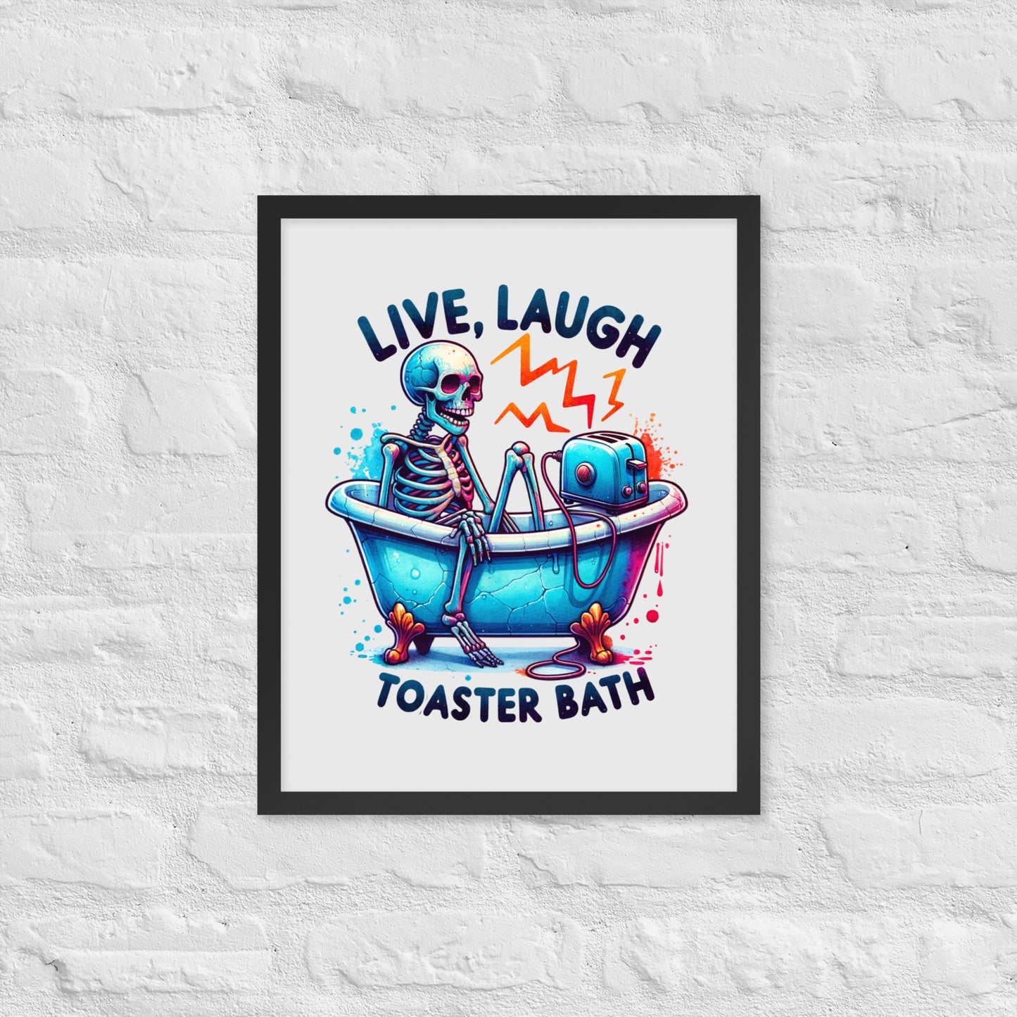 "Live Laugh Toaster Bath" Framed Picture - Eva Jean & Co