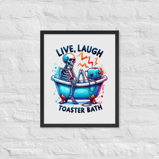 "Live Laugh Toaster Bath" Framed Picture - Eva Jean & Co