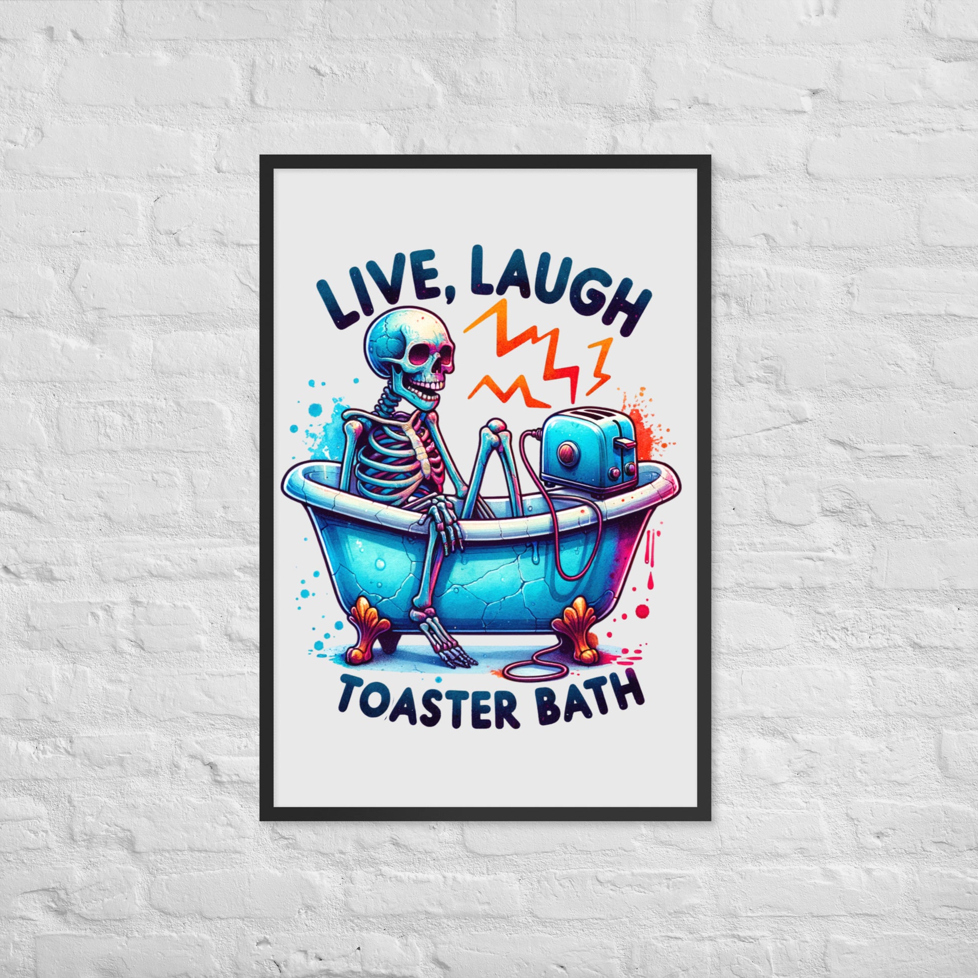 "Live Laugh Toaster Bath" Framed Picture - Eva Jean & Co