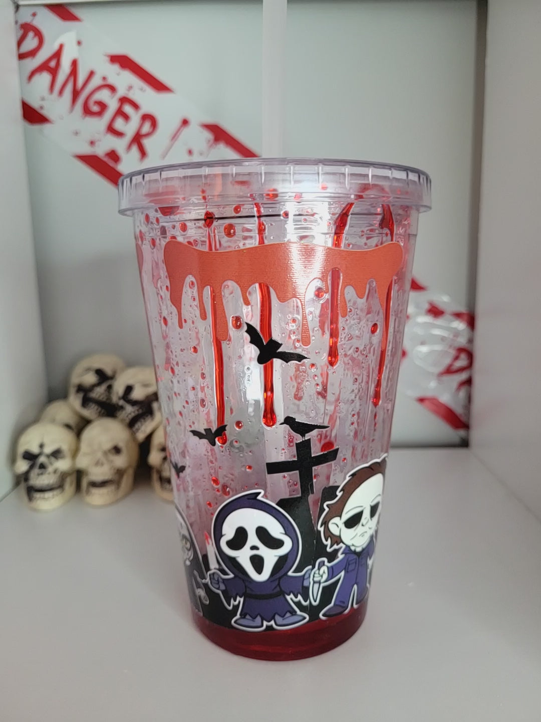 Halloween Blood Drip Tumbler For Horror Movie Fans