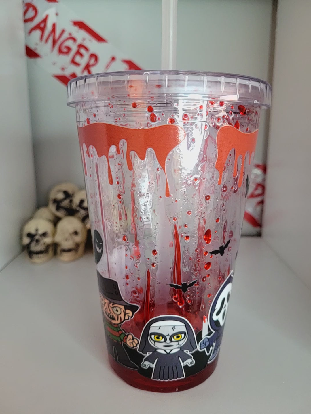 Halloween Blood Drip Tumbler For Horror Movie Fans