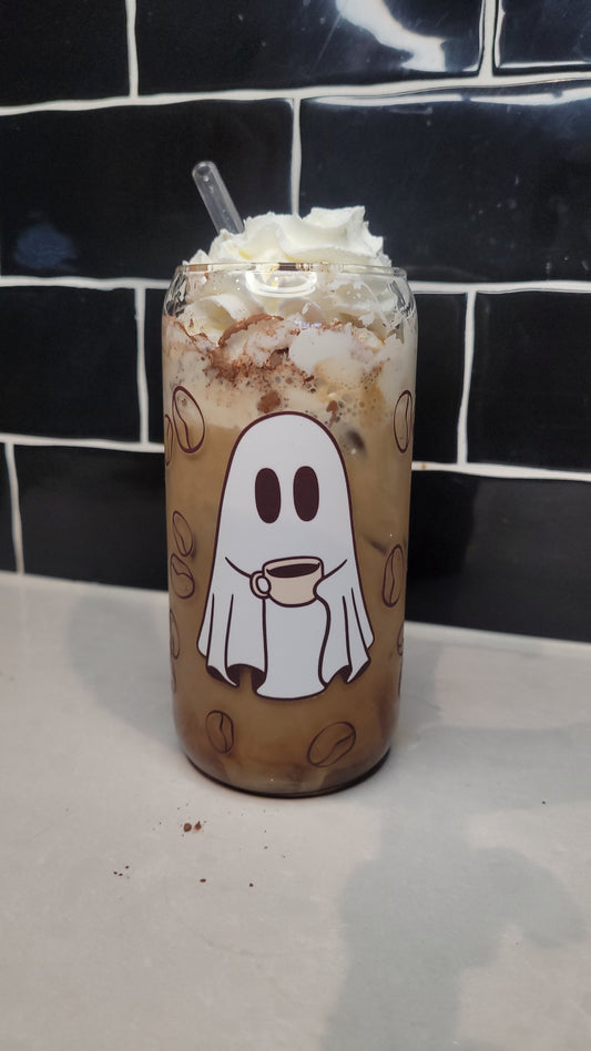 Coffee Bean Ghostie Can Glass