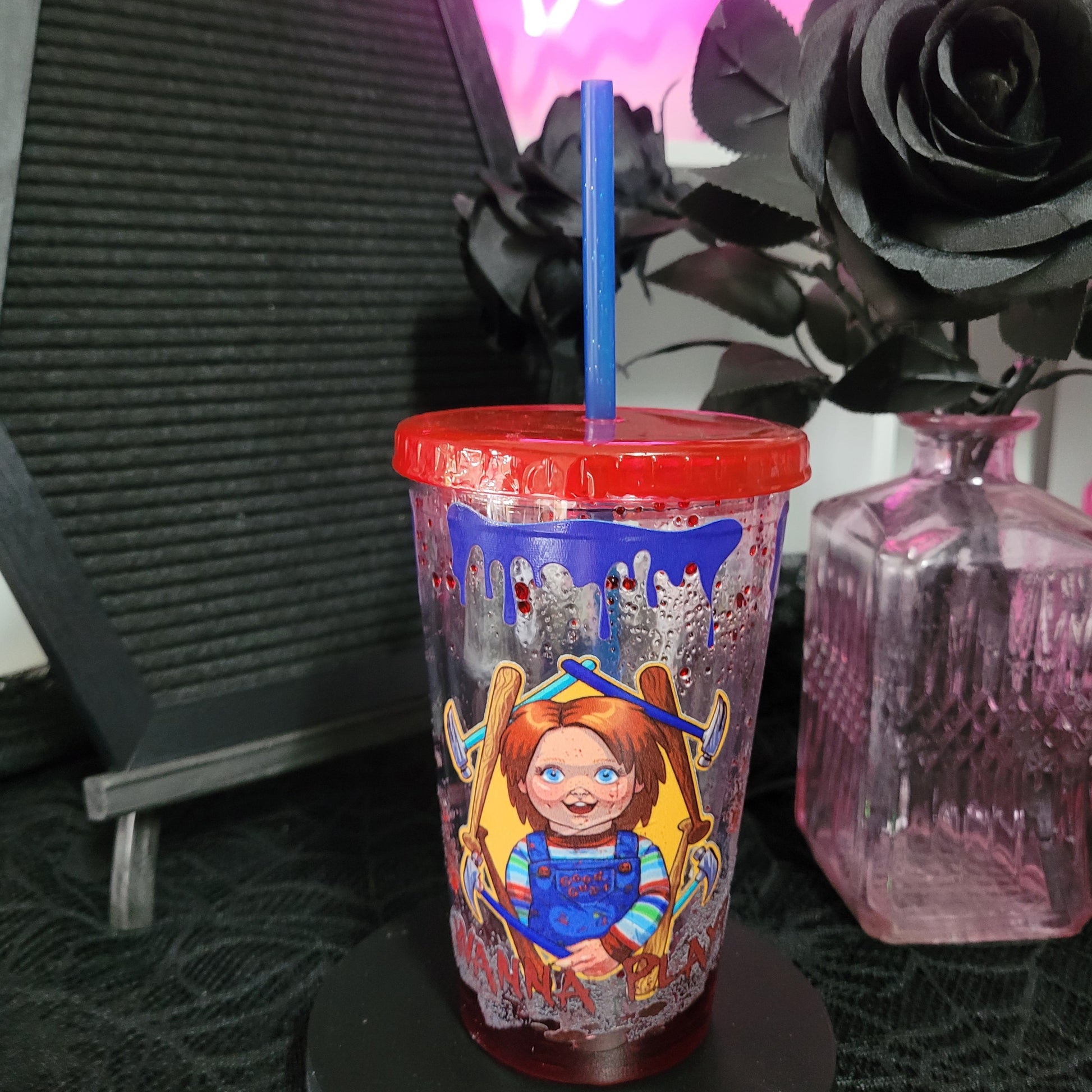 Chucky Blood Drip Horror Tumbler