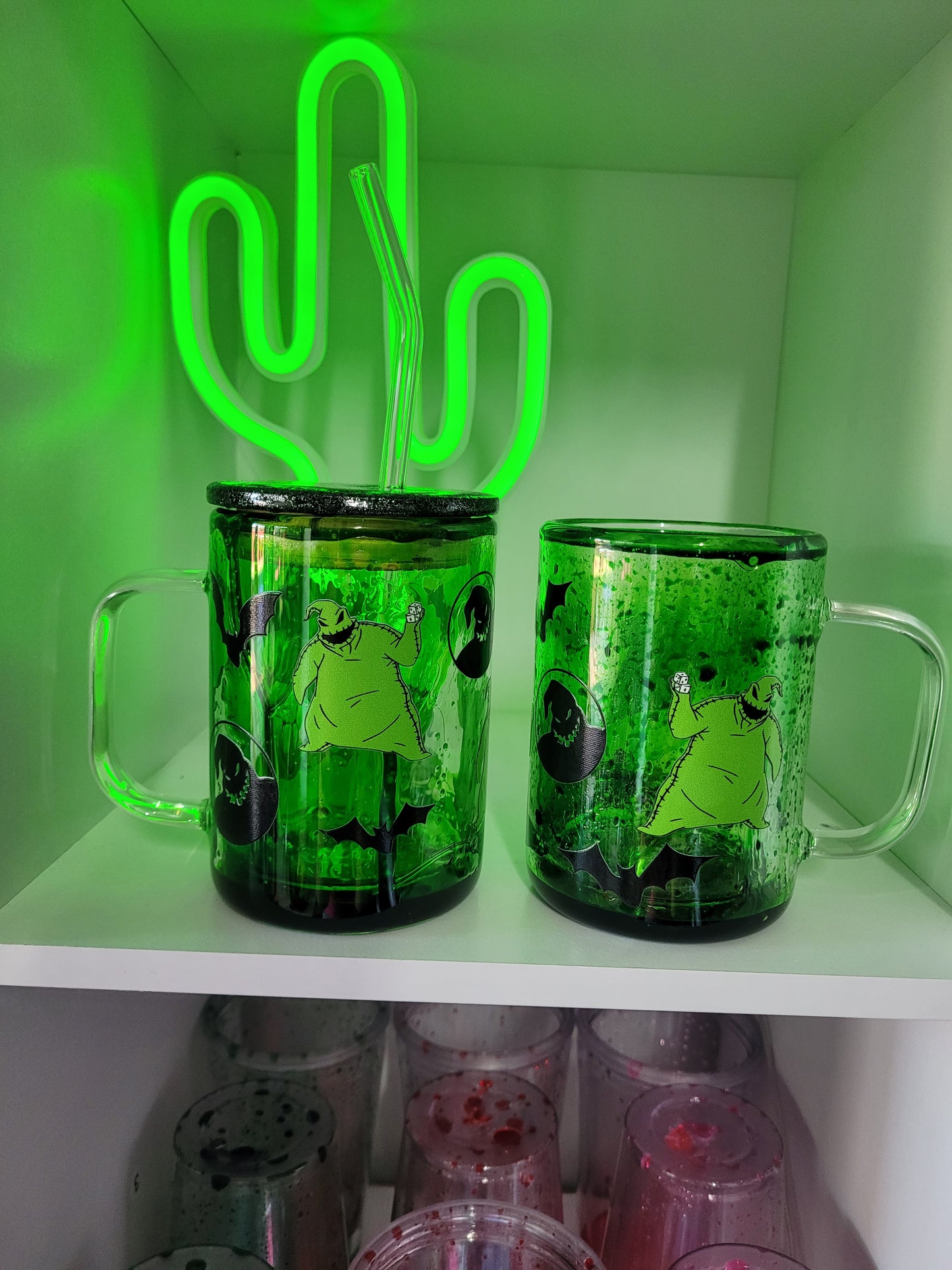 Oogie Green Slime Drip Mug With Lid - Eva Jean & Co