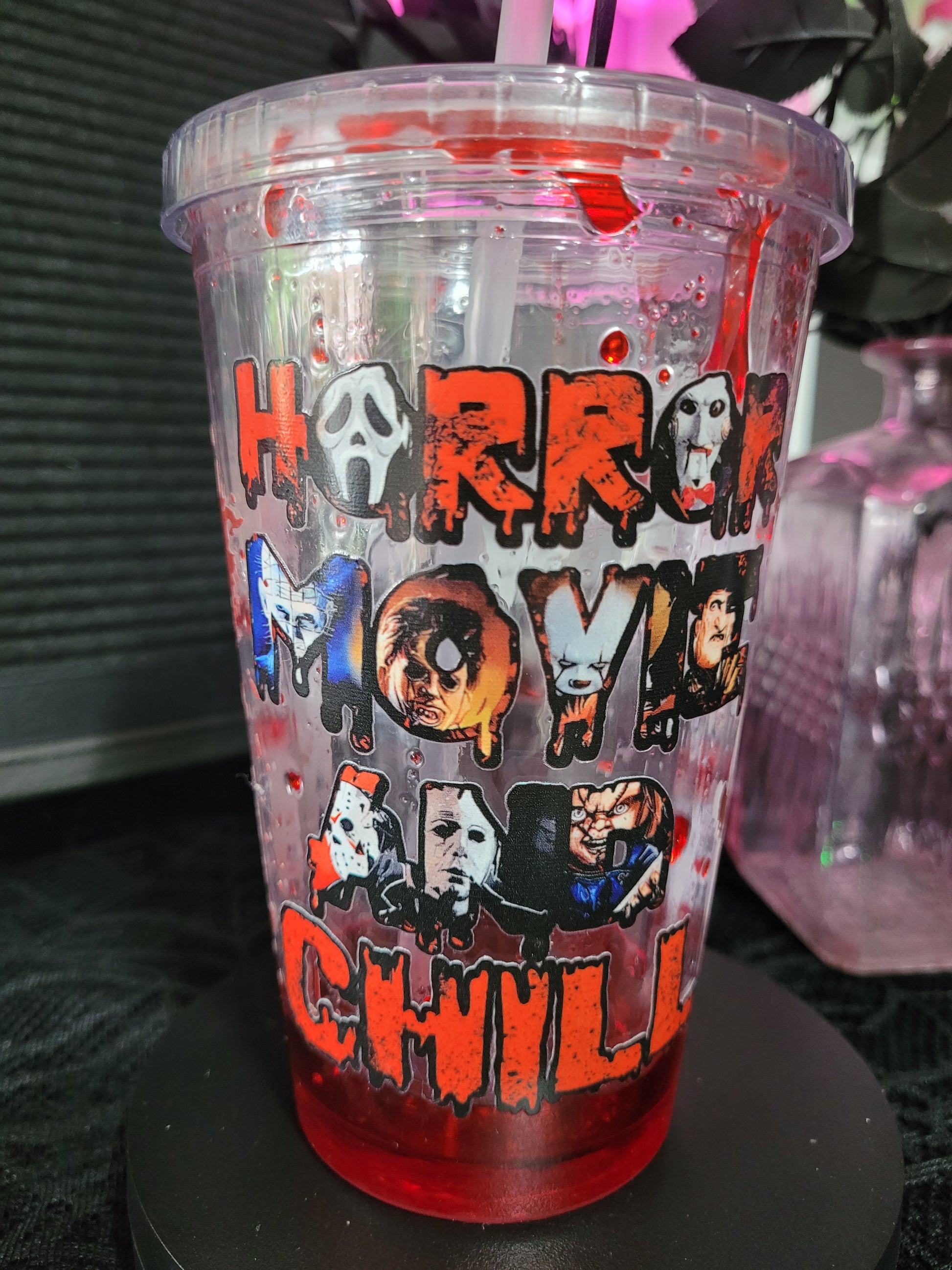 Horror Movie And Chill Blood Drip Tumbler - Eva Jean & Co