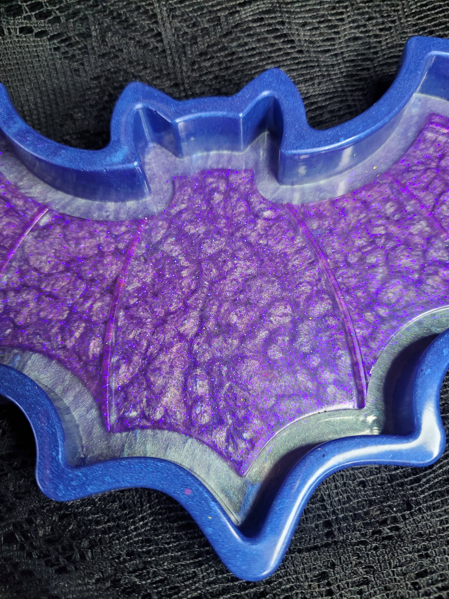 Blue Purple Resin Bat Tray