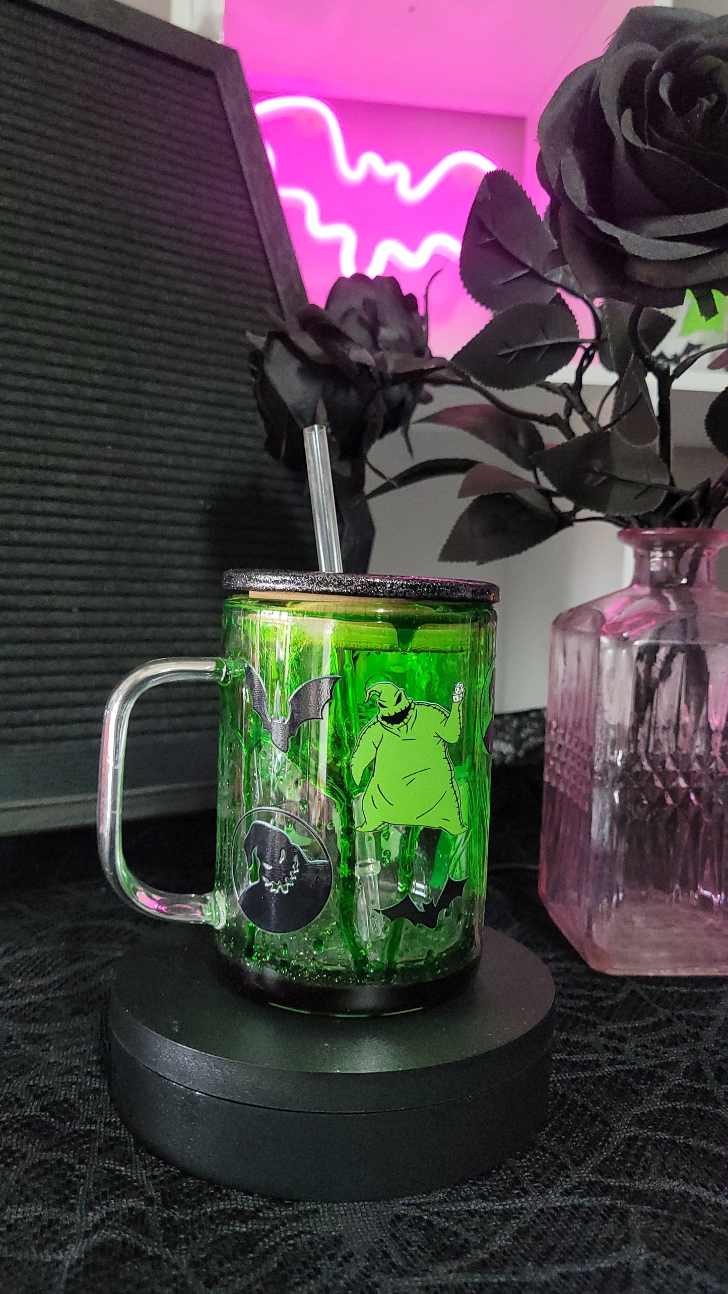 Oogie Green Slime Drip Mug With Lid - Eva Jean & Co