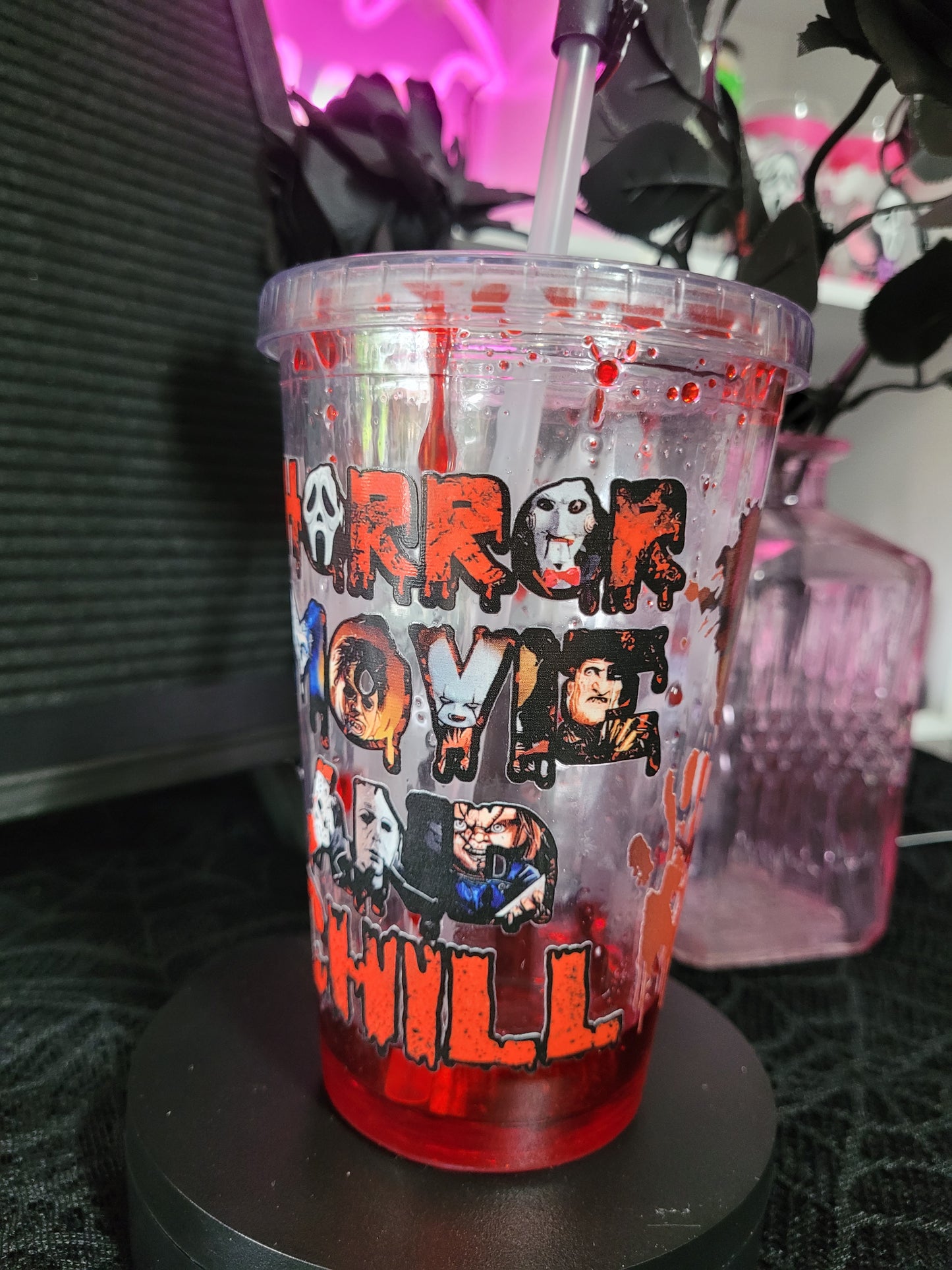 Horror Movie And Chill Blood Drip Tumbler - Eva Jean & Co