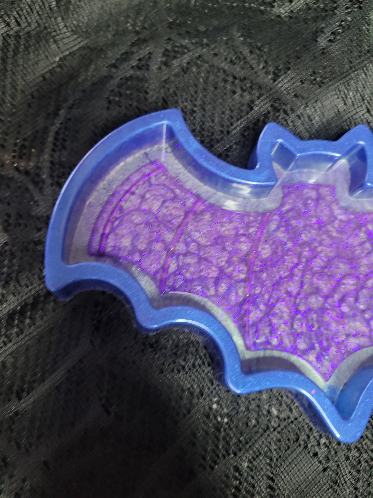 Blue Purple Resin Bat Tray