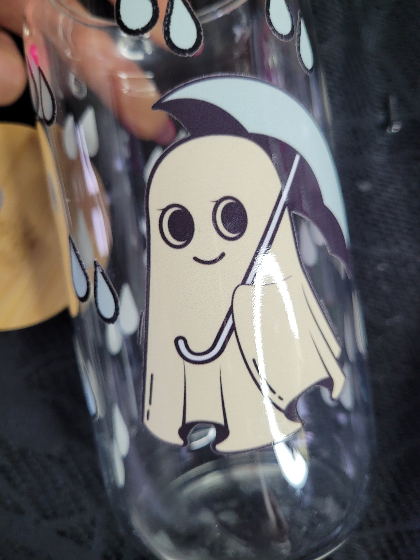 Raindrop Ghostie Can Glass