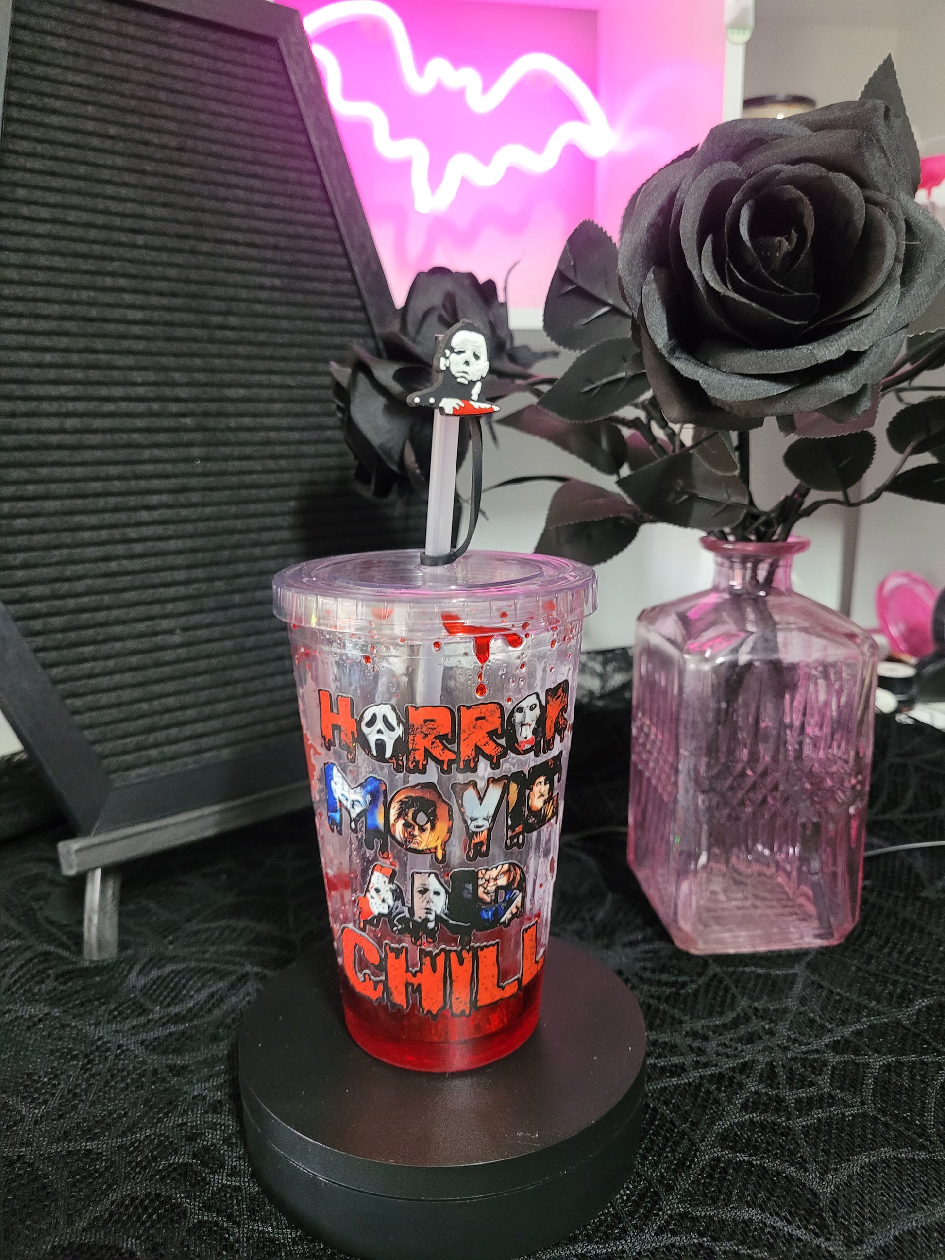 Horror Movie And Chill Blood Drip Tumbler - Eva Jean & Co