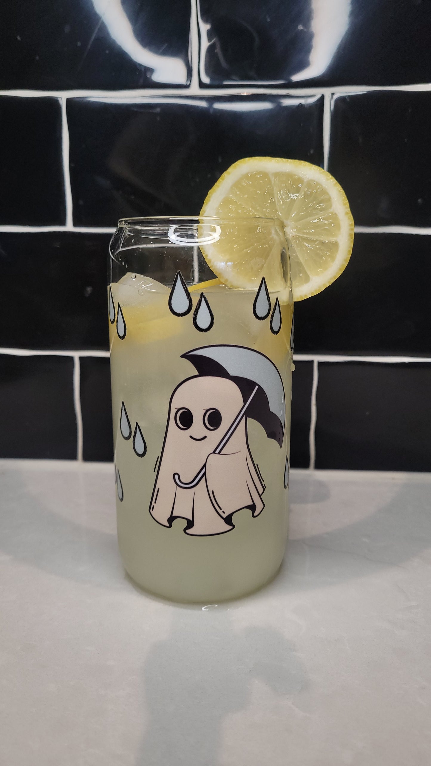 Raindrop Ghostie Can Glass