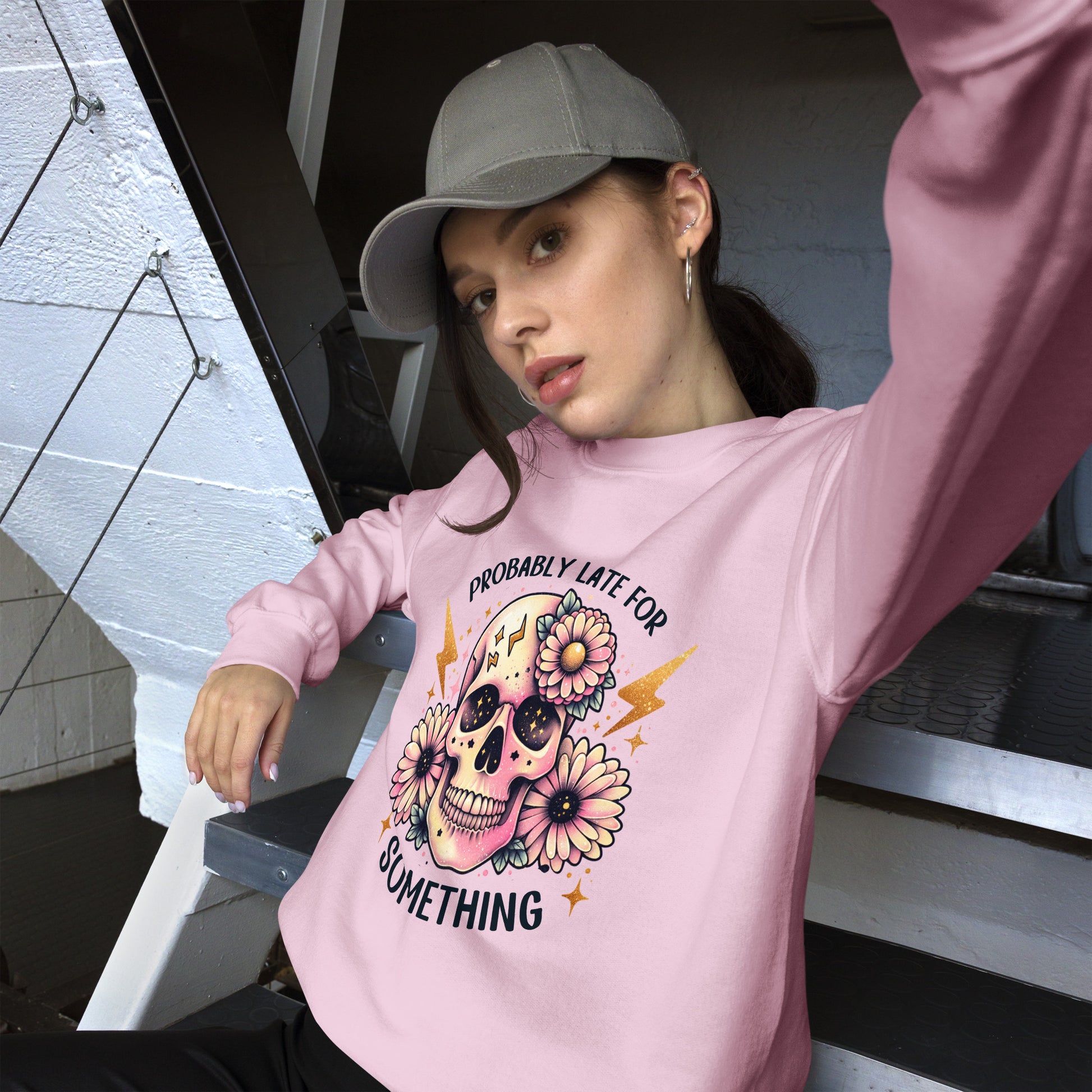 Late Skelly Sweatshirt - Eva Jean & Co