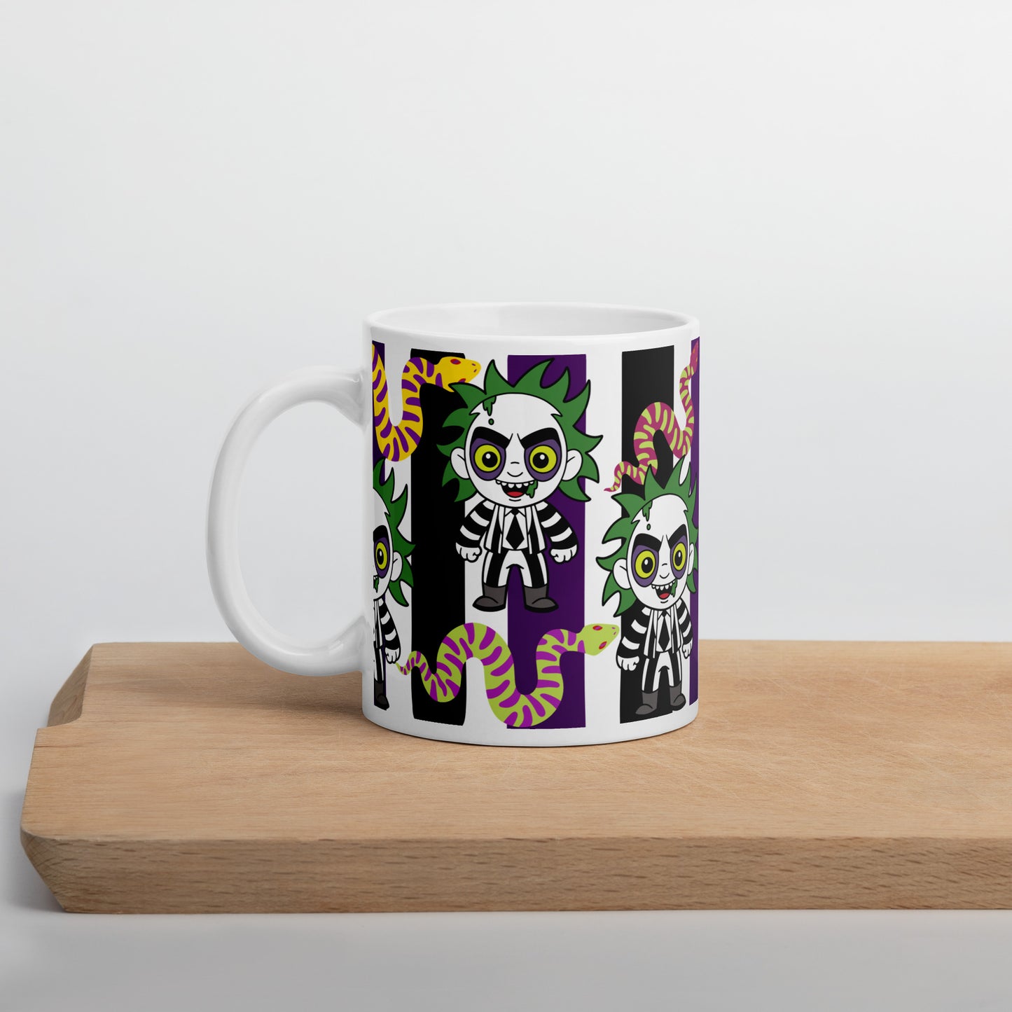 Beetlejuice White glossy mug - Eva Jean & Co