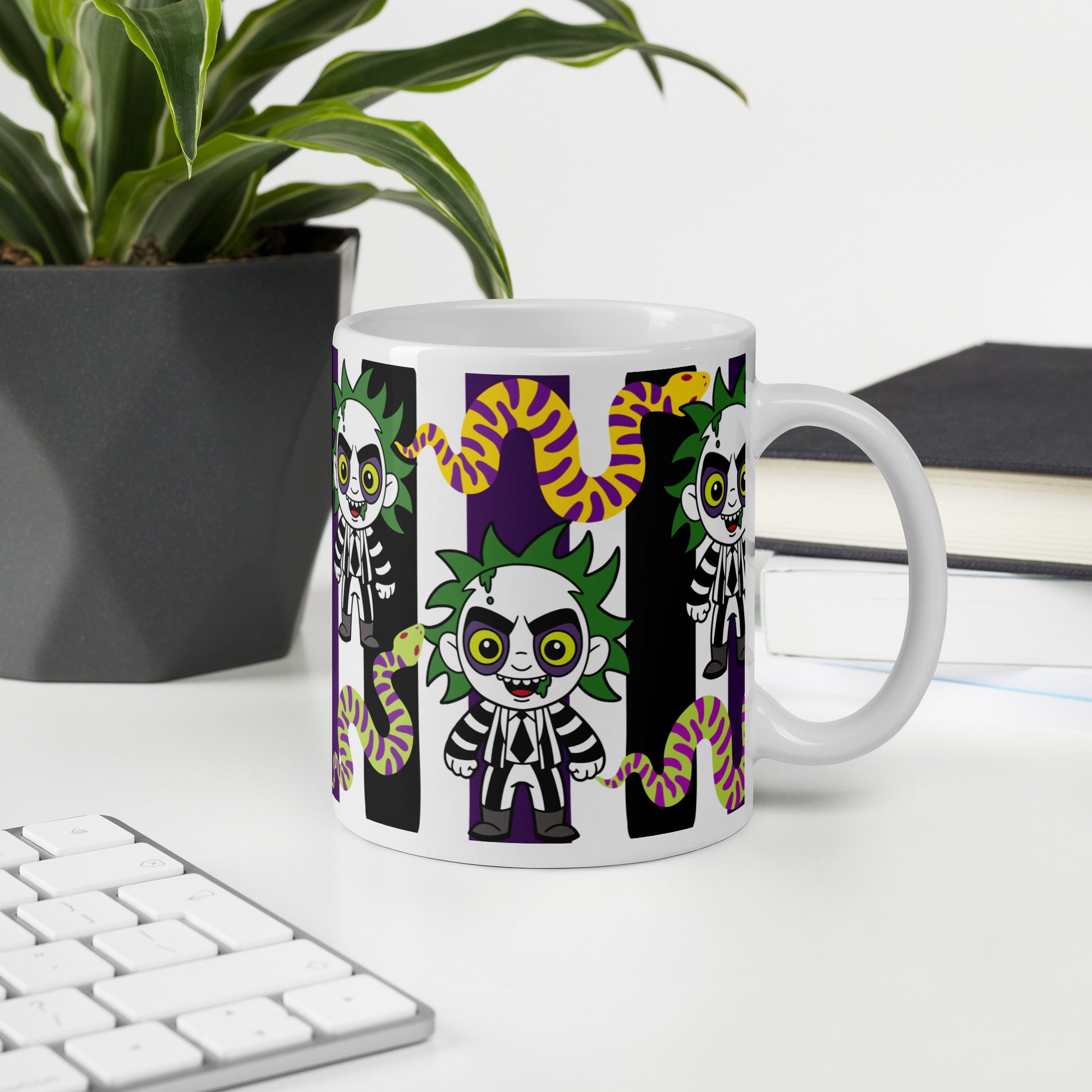 Beetlejuice White glossy mug - Eva Jean & Co