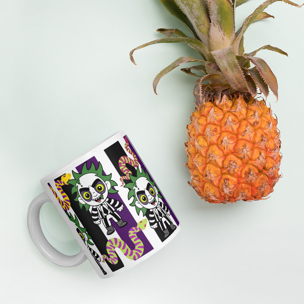 Beetlejuice White glossy mug - Eva Jean & Co