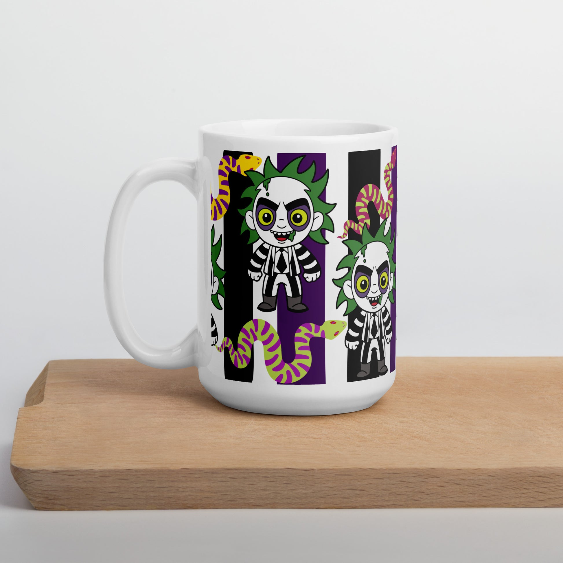 Beetlejuice White glossy mug - Eva Jean & Co