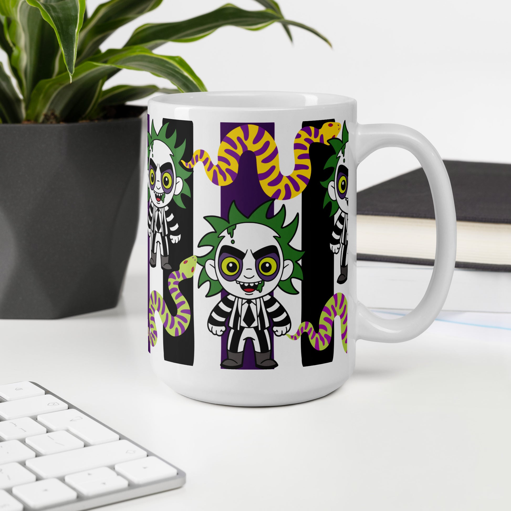 Beetlejuice White glossy mug - Eva Jean & Co